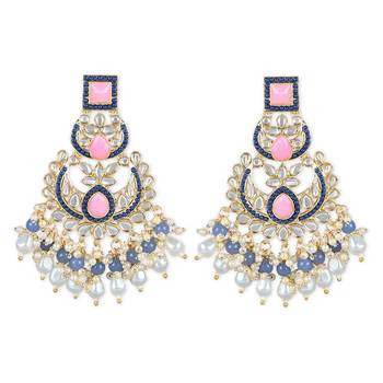 Traditional Handcrafted Pearl Kundan Beaded Earrings for Women/Girls  2