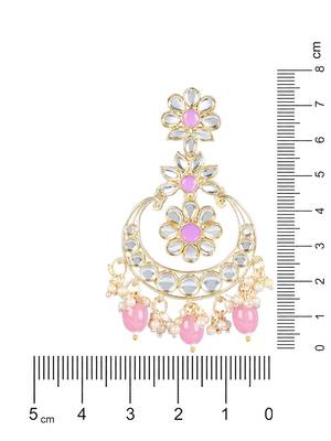 Traditional Handcrafted Pearl Kundan Beaded Earrings for Women/Girls  5