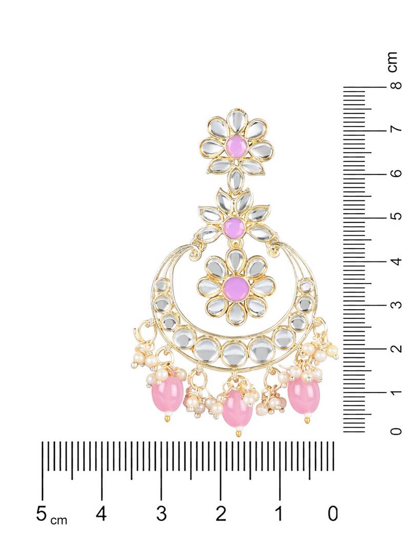 Traditional Handcrafted Pearl Kundan Beaded Earrings for Women/Girls 