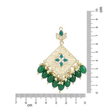 Traditional Gold Plated White Kundan Pearl Drop Earring For Women/Girls  4