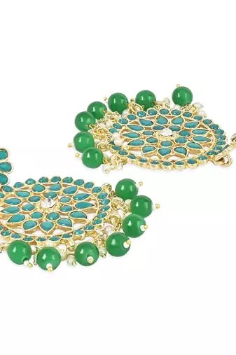 Traditional Pearl Hanging Stone Studed Chandbali Earring For Women/Girls (E3095G)