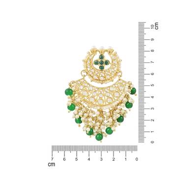 Traditional Gold Plated White Kundan Pearl Drop Earring For Women/Girls  3