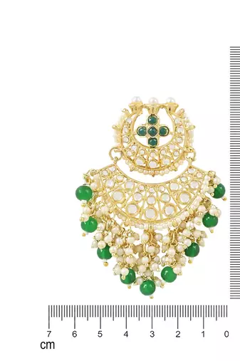 Traditional Gold Plated White Kundan Pearl Drop Earring For Women/Girls 