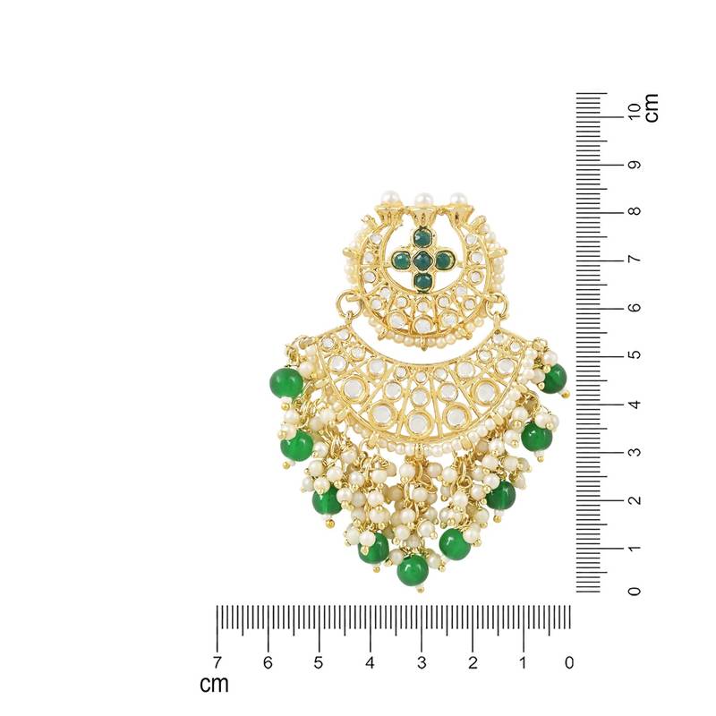 Traditional Gold Plated White Kundan Pearl Drop Earring For Women/Girls 
