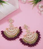 Traditional Kundan Pearl Chandbali Earrings For Women And Girls 