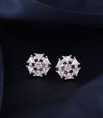 Stylish Rose Gold Plated CZ and American Diamond Fashionable Look Stud Earrings For Women/Girls 