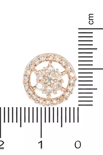 Stylish Rose Gold Plated CZ and American Diamond Fashionable Look Stud Earrings For Women/Girls 