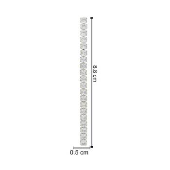 Sparkling Glamorous Silver Plated CZ and American Diamond Tassel Drop Fashionable Earrings for Women/Girls 3