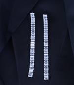 Sparkling Glamorous Silver Plated CZ and American Diamond Tassel Drop Fashionable Earrings for Women/Girls