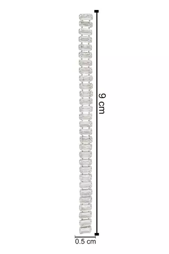 Sparkling Glamorous Silver Plated CZ and American Diamond Tassel Drop Fashionable Earrings for Women/Girls
