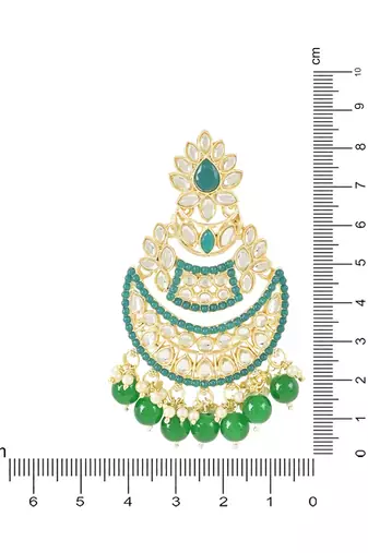 Traditional Handcrafted Pearl Kundan Beaded Chandbali Earrings for Women & Girls 