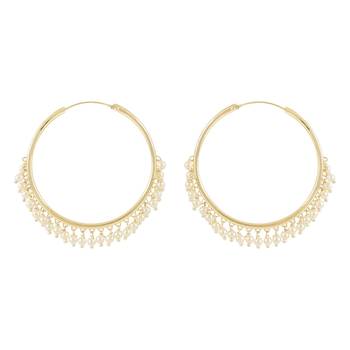 Chandbali Hoop Earrings Handcrafted With Pearl For Women & Girls 1