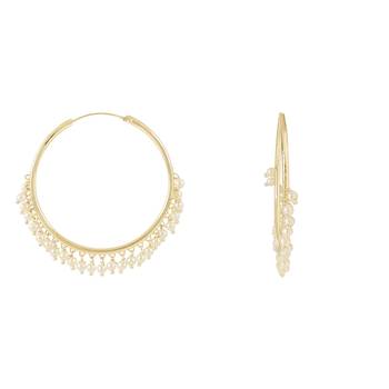 Chandbali Hoop Earrings Handcrafted With Pearl For Women & Girls 2