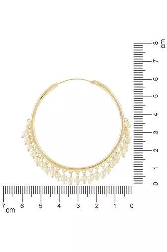 Chandbali Hoop Earrings Handcrafted With Pearl For Women & Girls