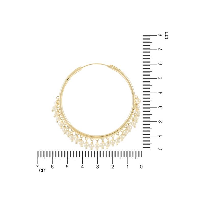 Chandbali Hoop Earrings Handcrafted With Pearl For Women & Girls