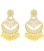 Traditional Handcrafted Pearl Kundan Beaded Chandbali Earrings for Women & Girls 