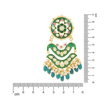 Traditional Handcrafted Meenakari Pearl Kundan Beaded Earring For Women & Gilrs  4