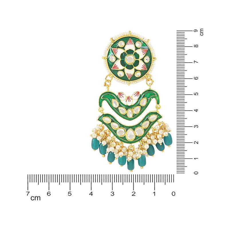 Traditional Handcrafted Meenakari Pearl Kundan Beaded Earring For Women & Gilrs 