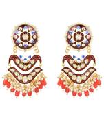 Traditional Handcrafted Meenakari Pearl Kundan Beaded Earring For Women & Gilrs 