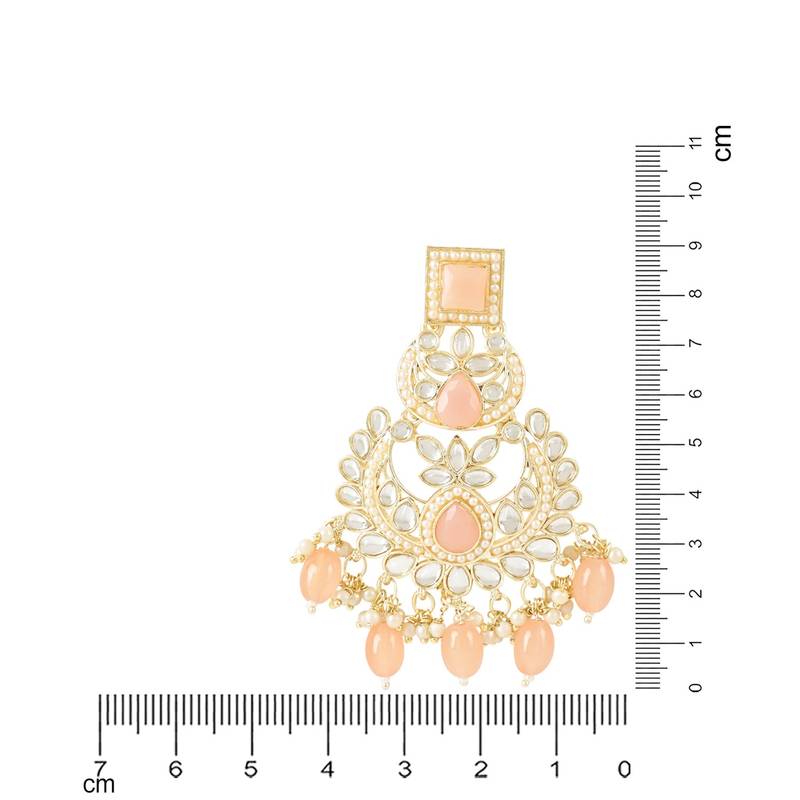 Traditional Kundan Pearl Chandbali Earrings For Women/Girls (E3135Pe)