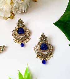 Traditional Kundan Pearl Chandbali Earrings For Women And Girls 