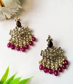 Traditional Kundan Pearl Chandbali Earrings For Women And Girls 