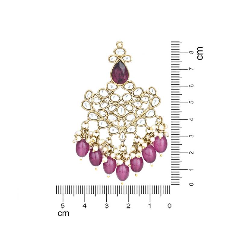 Traditional Kundan Pearl Chandbali Earrings For Women And Girls 