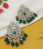 Traditional Kundan Pearl Chandbali Earrings For Women And Girls 