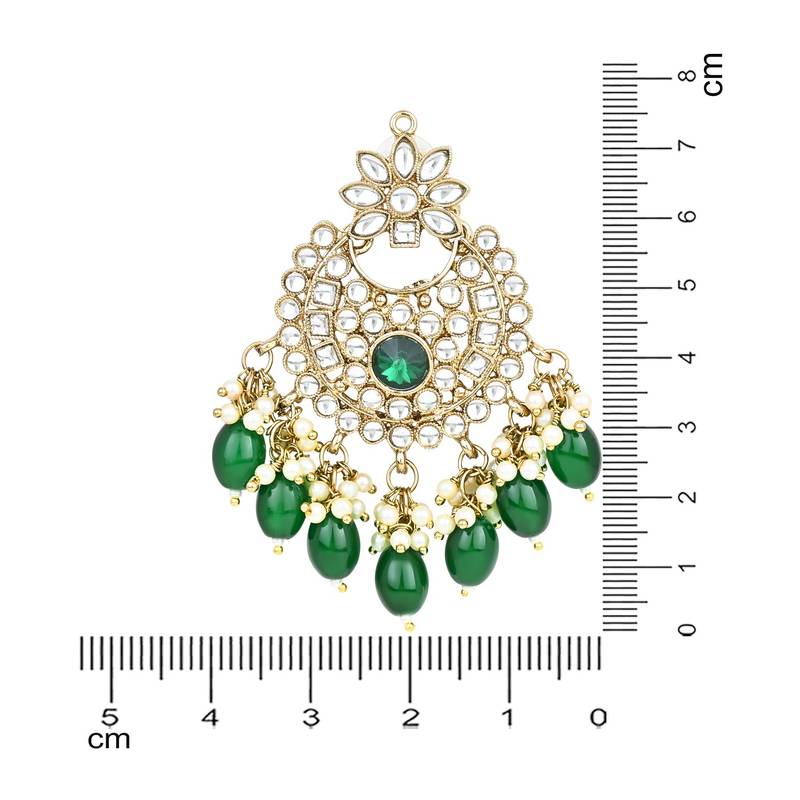 Traditional Kundan Pearl Chandbali Earrings For Women And Girls 