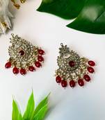 Traditional Kundan Pearl Chandbali Earrings For Women And Girls 