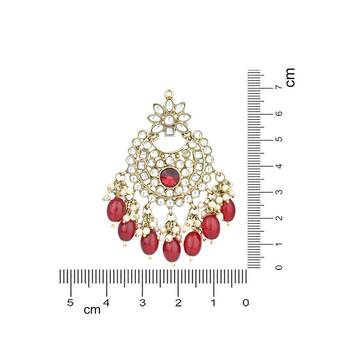 Traditional Kundan Pearl Chandbali Earrings For Women And Girls  5