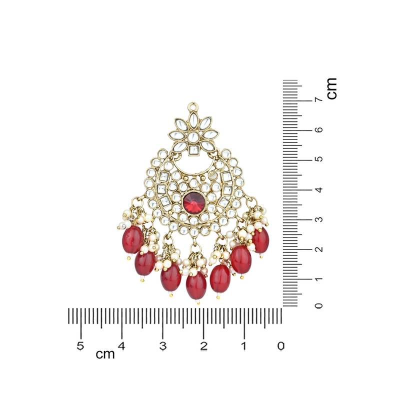 Traditional Kundan Pearl Chandbali Earrings For Women And Girls 