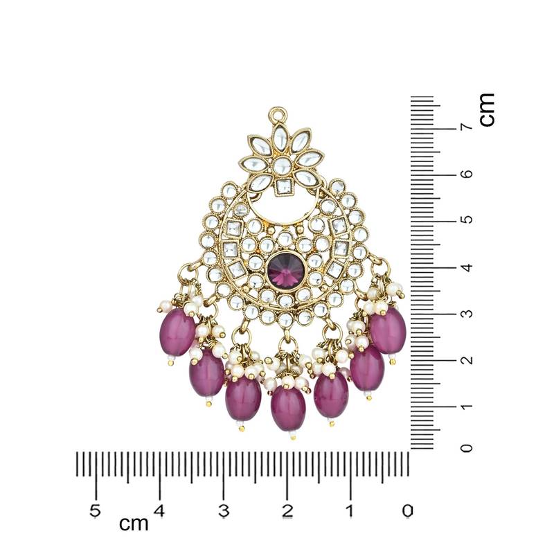 Traditional Kundan Pearl Chandbali Earrings For Women And Girls 