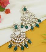 Traditional Kundan Pearl Chandbali Earrings For Women And Girls 