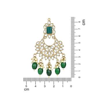 Traditional Kundan Pearl Chandbali Earrings For Women And Girls  5