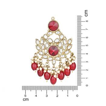 Traditional Kundan Pearl Chandbali Earrings For Women And Girls  5