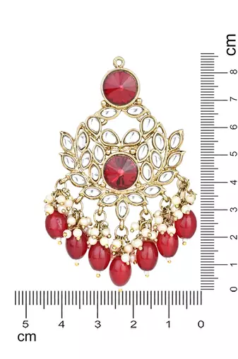 Traditional Kundan Pearl Chandbali Earrings For Women And Girls 