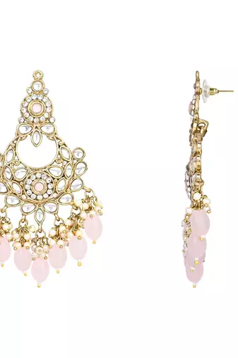 Traditional Kundan Pearl Chandbali Earrings For Women And Girls 