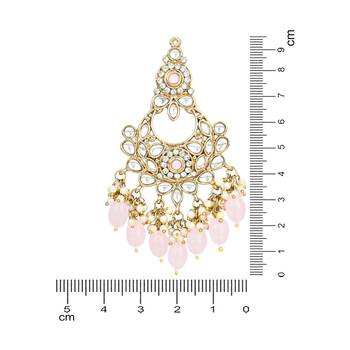 Traditional Kundan Pearl Chandbali Earrings For Women And Girls  5