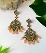 Traditional Kundan Pearl Chandbali Earrings For Women And Girls 