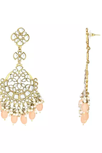 Traditional Kundan Pearl Chandbali Earrings For Women And Girls 