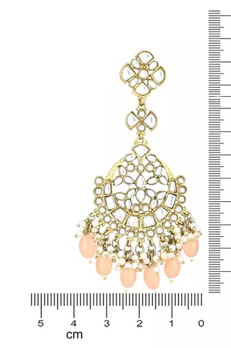 Traditional Kundan Pearl Chandbali Earrings For Women And Girls 