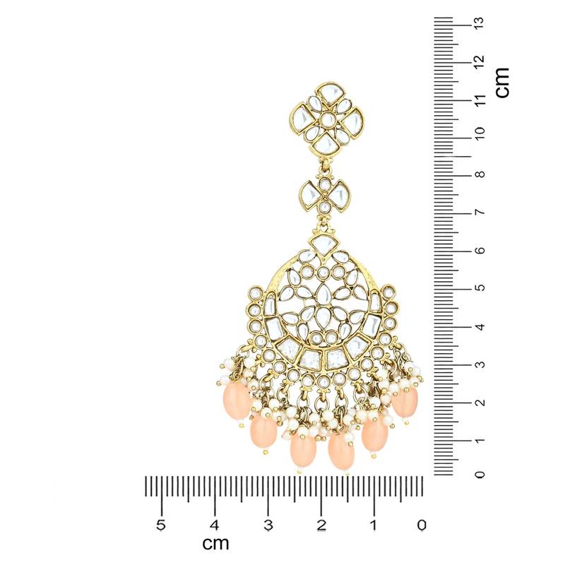 Traditional Kundan Pearl Chandbali Earrings For Women And Girls 