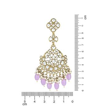 Traditional Kundan Pearl Chandbali Earrings For Women And Girls  5