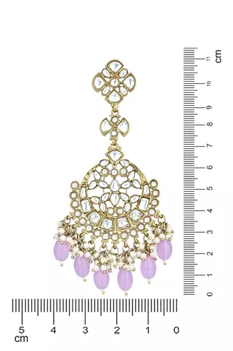 Traditional Kundan Pearl Chandbali Earrings For Women And Girls 