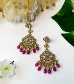 Traditional Kundan Pearl Chandbali Earrings For Women And Girls 