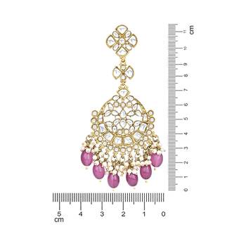 Traditional Kundan Pearl Chandbali Earrings For Women And Girls  5