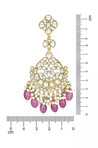 Traditional Kundan Pearl Chandbali Earrings For Women And Girls 