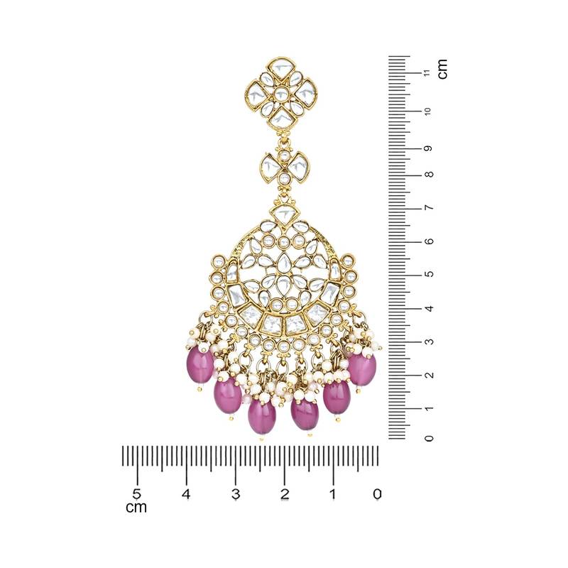 Traditional Kundan Pearl Chandbali Earrings For Women And Girls 