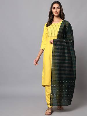  women cotton blend, cotton silk kurti pant set 1